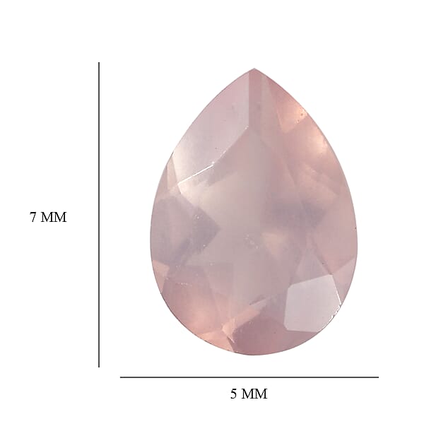 0.52 Ctw Pear Cut Rose Quartz Loose Gemstone (7x5 Mm)