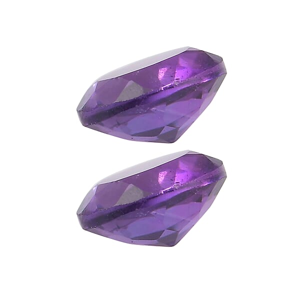 0.68 Ctw Round Cut African Amethyst Loose Gemstone – AAA Grade (Set Of 2) (5 Mm)