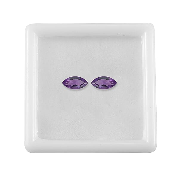 0.88 Ctw Marquise Cut African Amethyst Loose Gemstone (Set Of 2) (8x4 Mm)