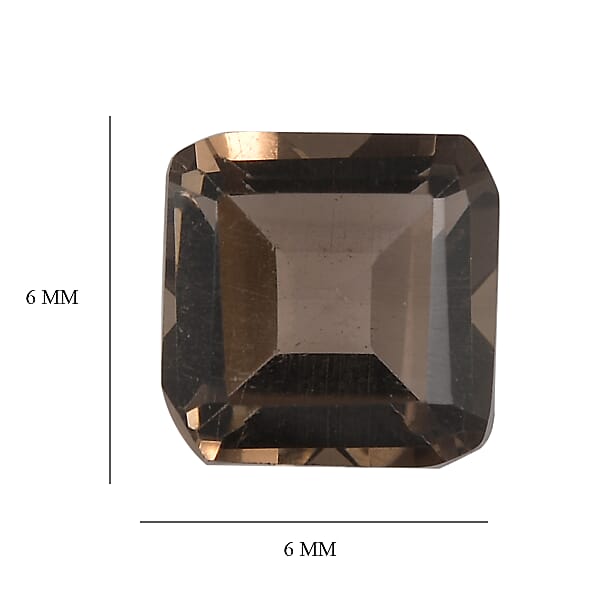 0.88 Ctw Octagon Cut Smoky Quartz Loose Gemstone (6x6 Mm)
