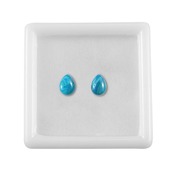 0.98 Ctw Pear Cut Peruvian Opalina Loose Gemstone – AA Grade (Set Of 2) (7x5 Mm)