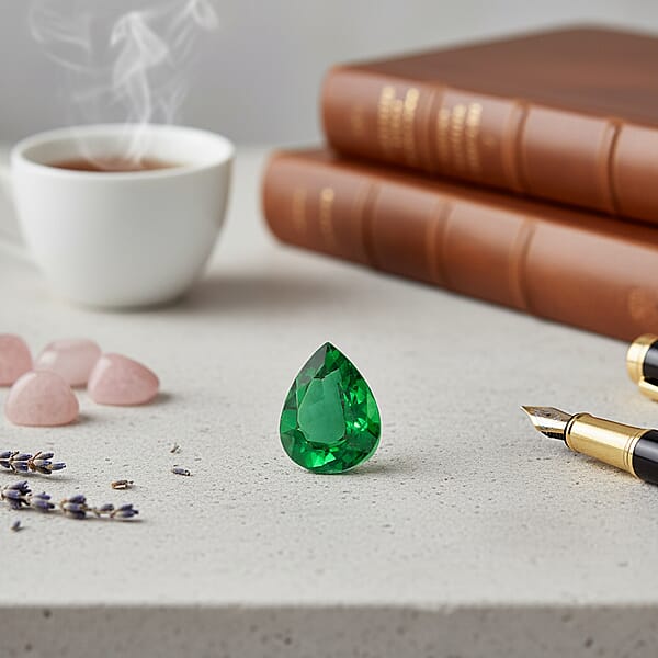 1.00 Ctw Pear Tsavorite Garnet Loose Gemstone – AAAA Grade Free Size