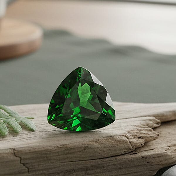 1.00 Ctw Trillion Tsavorite Garnet Loose Gemstone – AAAA Grade Free Size