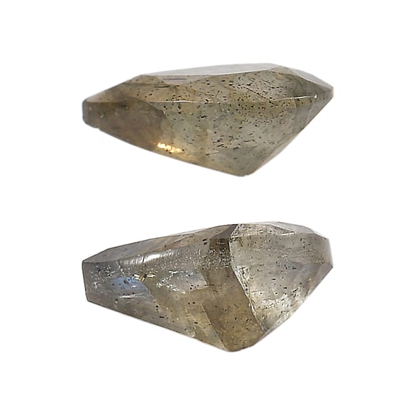 1.16 Ctw Pear Cut Malagasy Labradorite Loose Gemstone (Set Of 2) (7x5 Mm)