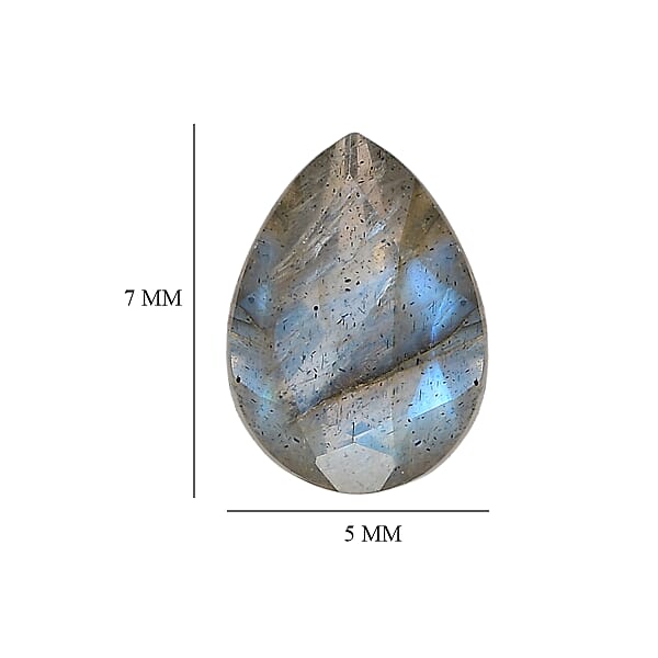1.16 Ctw Pear Cut Malagasy Labradorite Loose Gemstone (Set Of 2) (7x5 Mm)