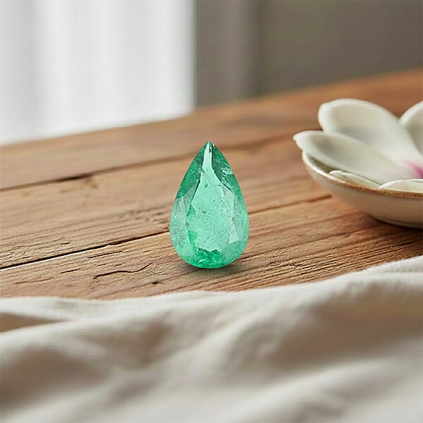 1.25 Ctw Pear Emerald Loose Gemstone – AAAA Grade Free Size (Zambia)