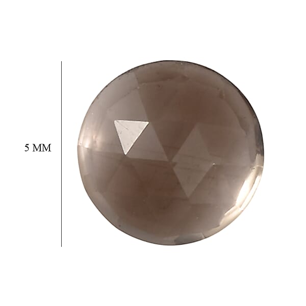 1.43 Ctw Round Cut Smoky Quartz Loose Gemstone (Set Of 4) (5 Mm)