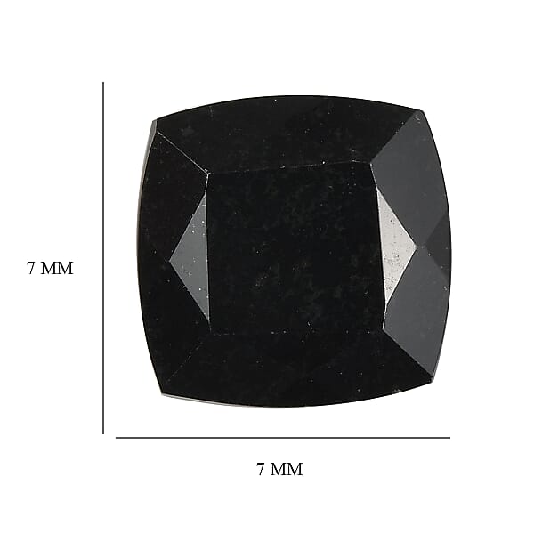 1.45 Ctw Cushion Cut Australian Black Tourmaline Loose Gemstone (7x7 Mm)