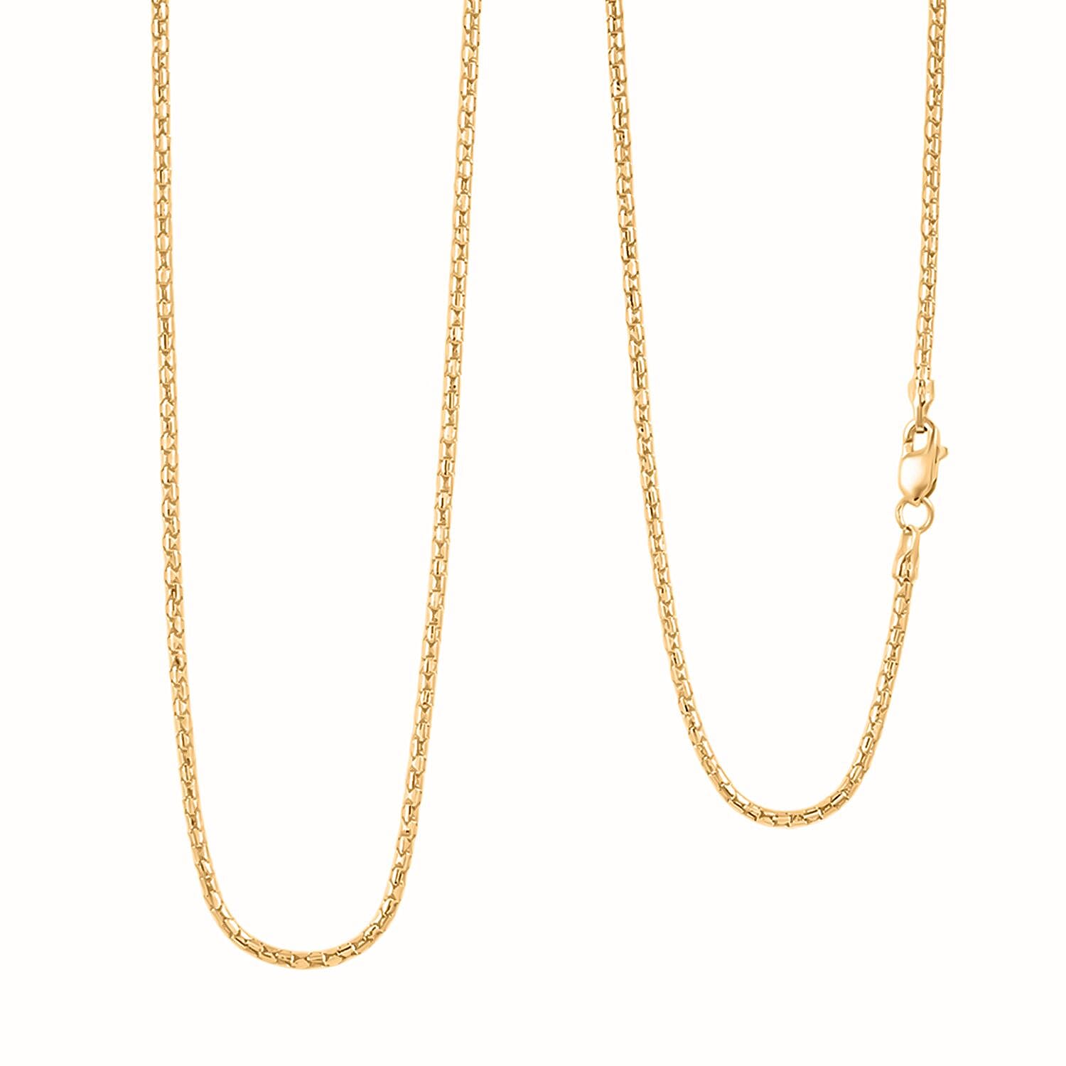 1.5mm Fancy Luca Necklace in 10K Yellow Gold 4.4 Grams 24 Inches