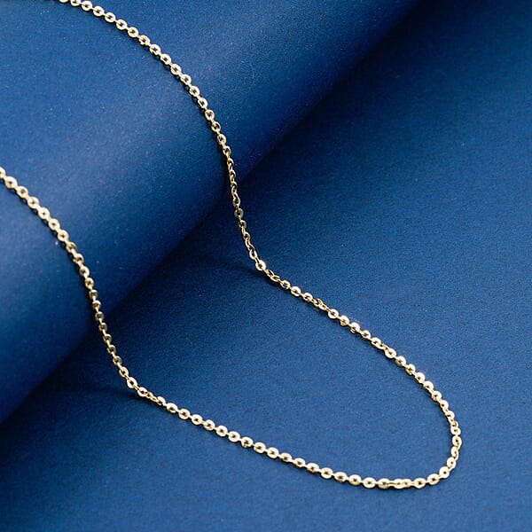 1.5mm Rolo Chain Necklace In 18K Yellow Gold 1.6 Grams 20 Inches