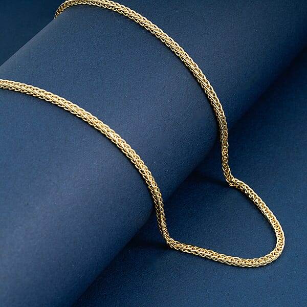 1.5mm Square Palma Necklace In 10K Yellow Gold 3.9 Grams 20 Inches