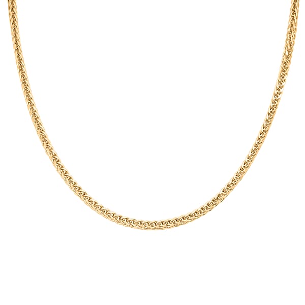 1.5mm Square Palma Necklace In 10K Yellow Gold 4.2 Grams 22 Inches