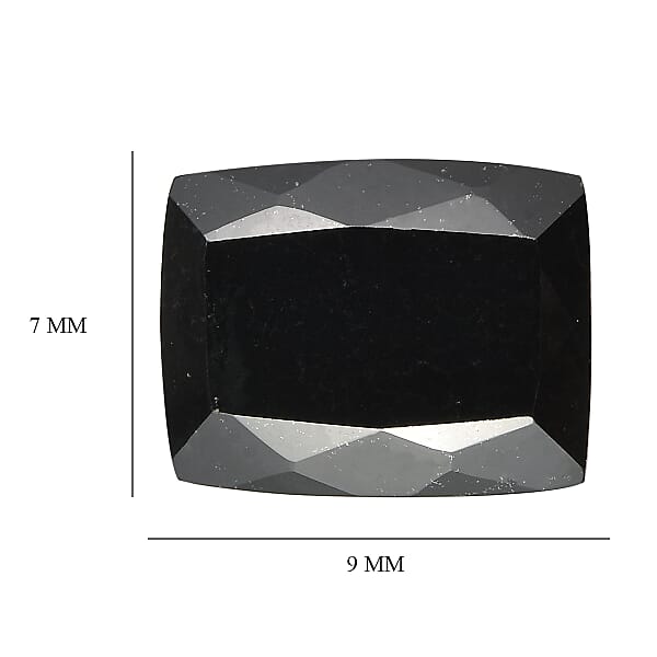 1.75 Ctw Cushion Cut Australian Black Tourmaline Loose Gemstone (9x7 Mm)
