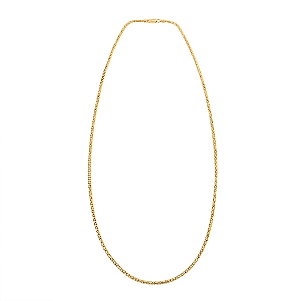 1.7mm Hollow Luca Necklace In 10K Yellow Gold 5.3 Grams 24 Inches