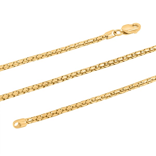 1.7mm Hollow Luca Necklace In 10K Yellow Gold 5.3 Grams 24 Inches