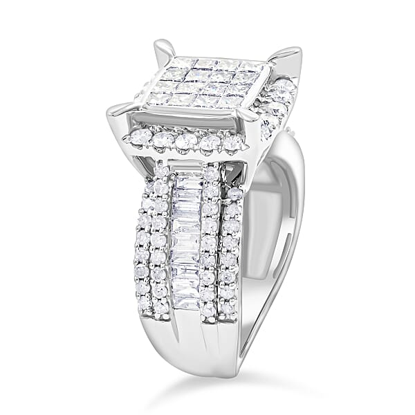 10K White Gold G - SI2 Diamond Ring 6.20 Grams 2.00 Ctw