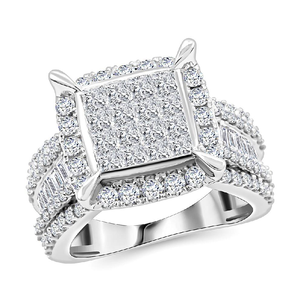 10K White Gold G - SI2 Diamond Ring 6.20 Grams 2.00 ctw