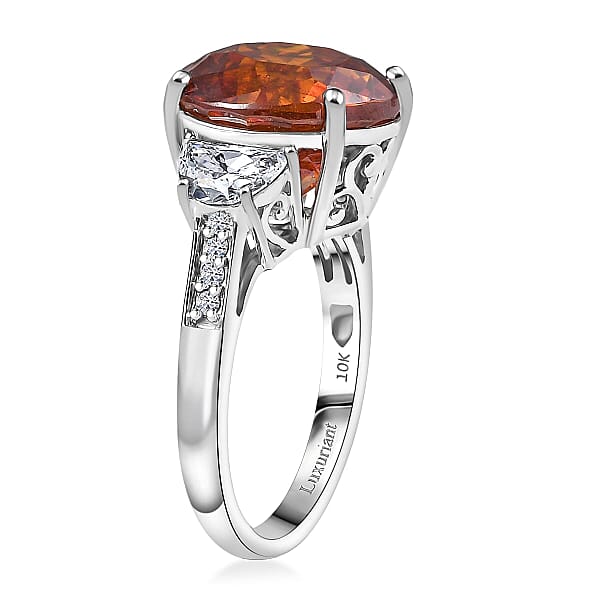 10K White Gold Premium Picos Altos Sphalerite Luxuriant Lab Grown Diamond (E-F VS) (1.03 Cts) Ring 12.35 Ctw