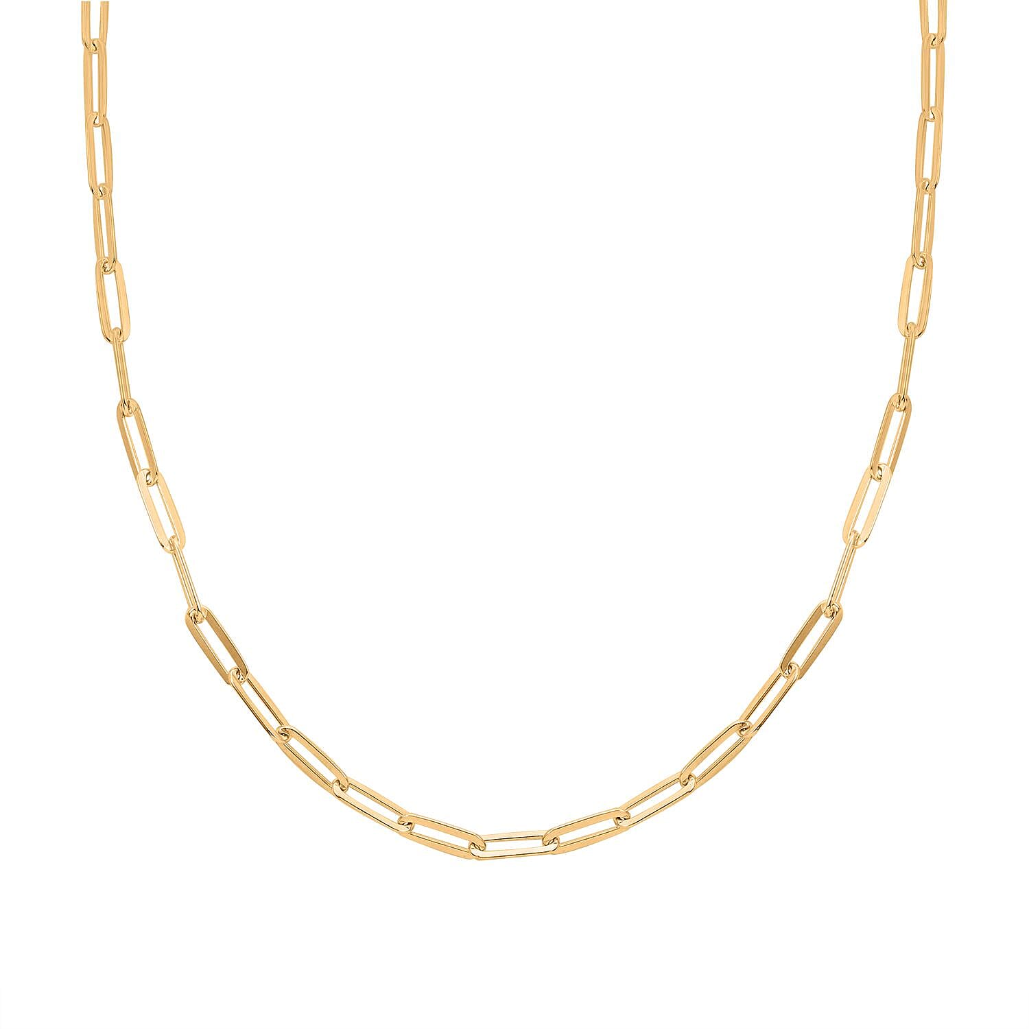 10K Yellow Gold 5.5mm Paper Clip Necklace 22 Inches 14.50 Grams