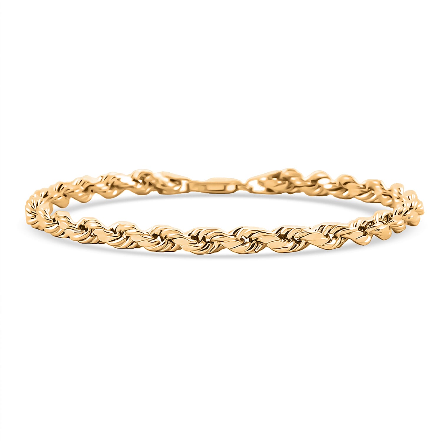 10K Yellow Gold 5mm Rope Chain Bracelet (8.00 In) 3.5 Grams