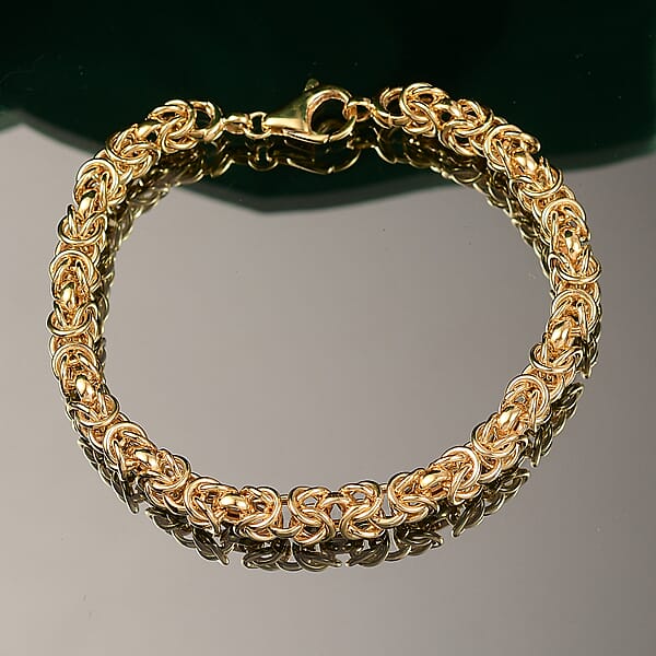 10K Yellow Gold Graduated Byzantine Legacy Chain Bracelet (7.25 In) 5.56 Grams