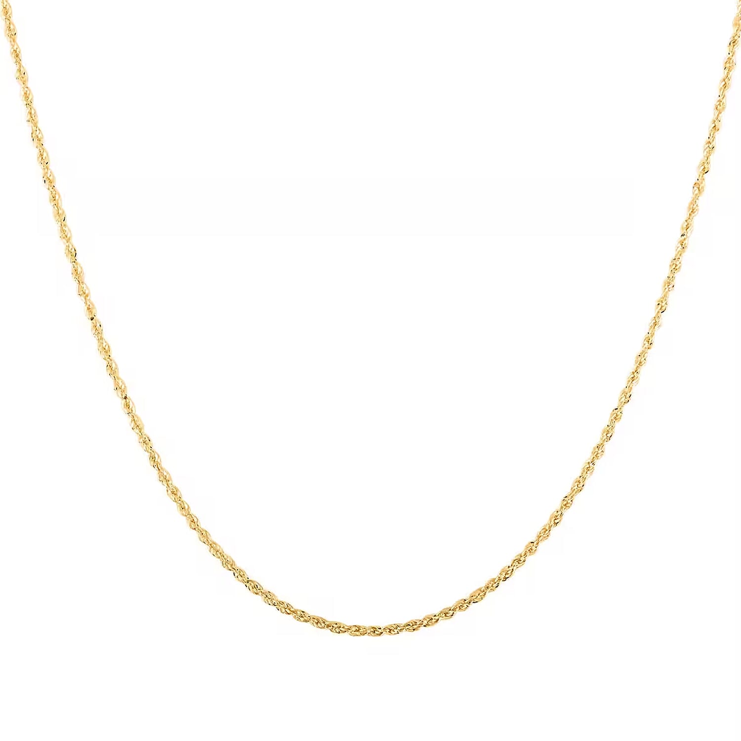 10K Yellow Gold Rope Chain Necklace (22 Inches) (1.5mm 1.50 Grams)