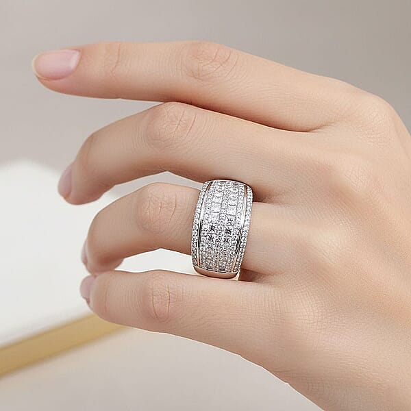 14K White Gold White Diamond Ring (5 G) 1.00 Ctw