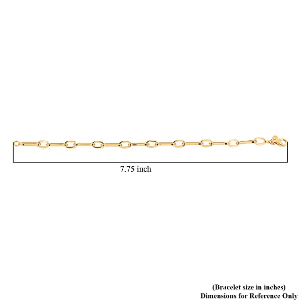 14K Yellow Gold 5mm Paperclip Bracelet (7.50 In) 3.60 Grams