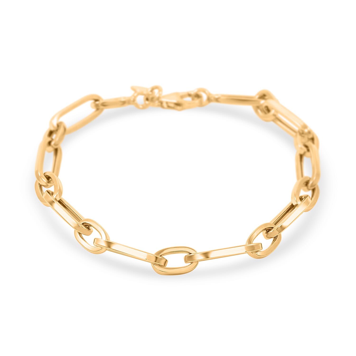 14K Yellow Gold 5mm Paperclip Bracelet (7.50 In) 3.60 Grams