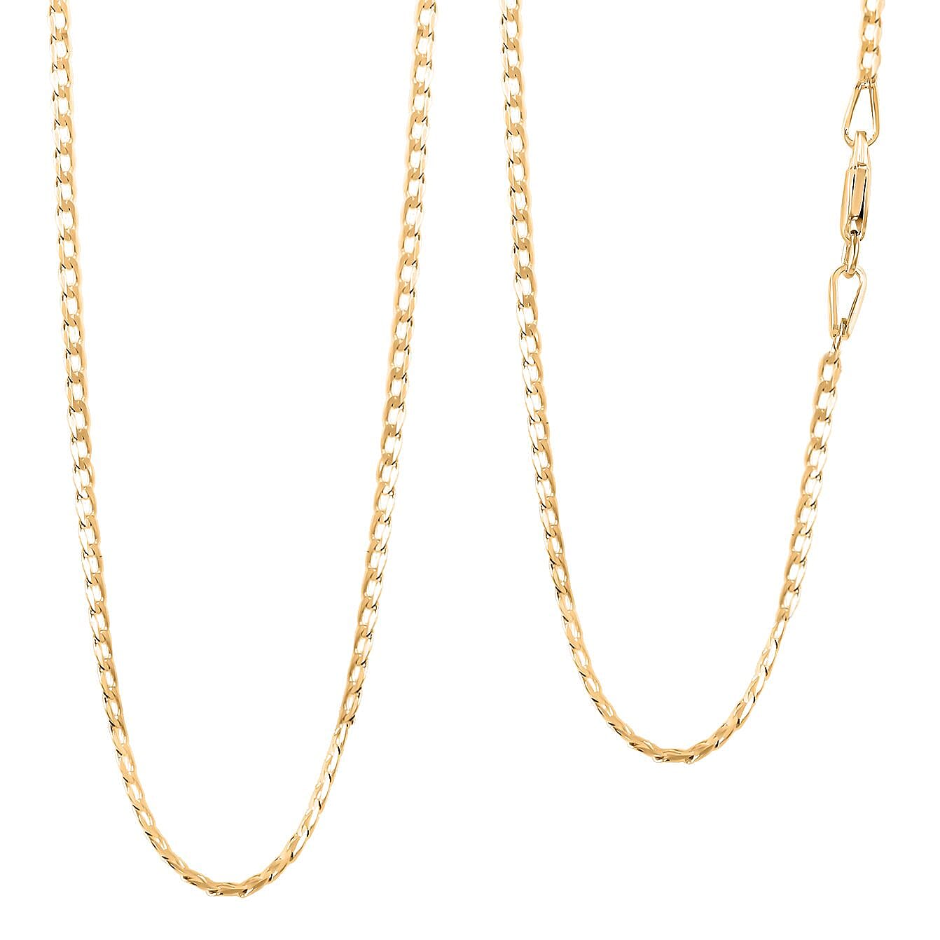14K Yellow Gold Cuban Chain Necklace (22 Inches) (2mm 1.86 Grams)