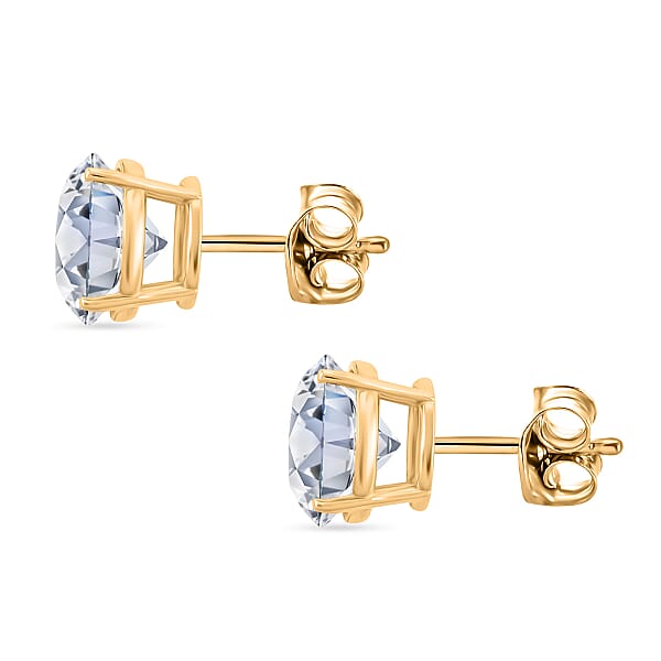 14K Yellow Gold Luxuriant Lab Grown Diamond (F VS2) Earrings 4.00 Ctw