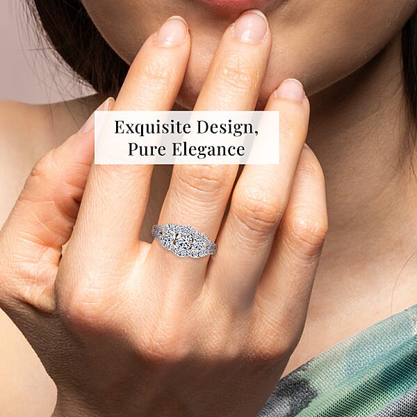14K Yellow Gold Luxuriant Lab Grown Diamond G-H SI Ring 1.60 Ctw