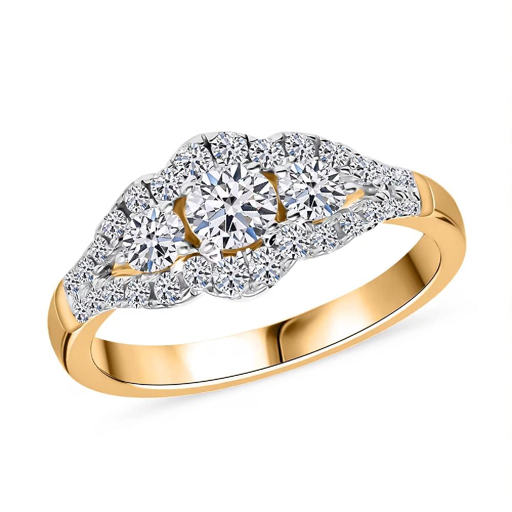 14K Yellow Gold Luxuriant Lab Grown Diamond G-H SI Ring 1.60 ctw