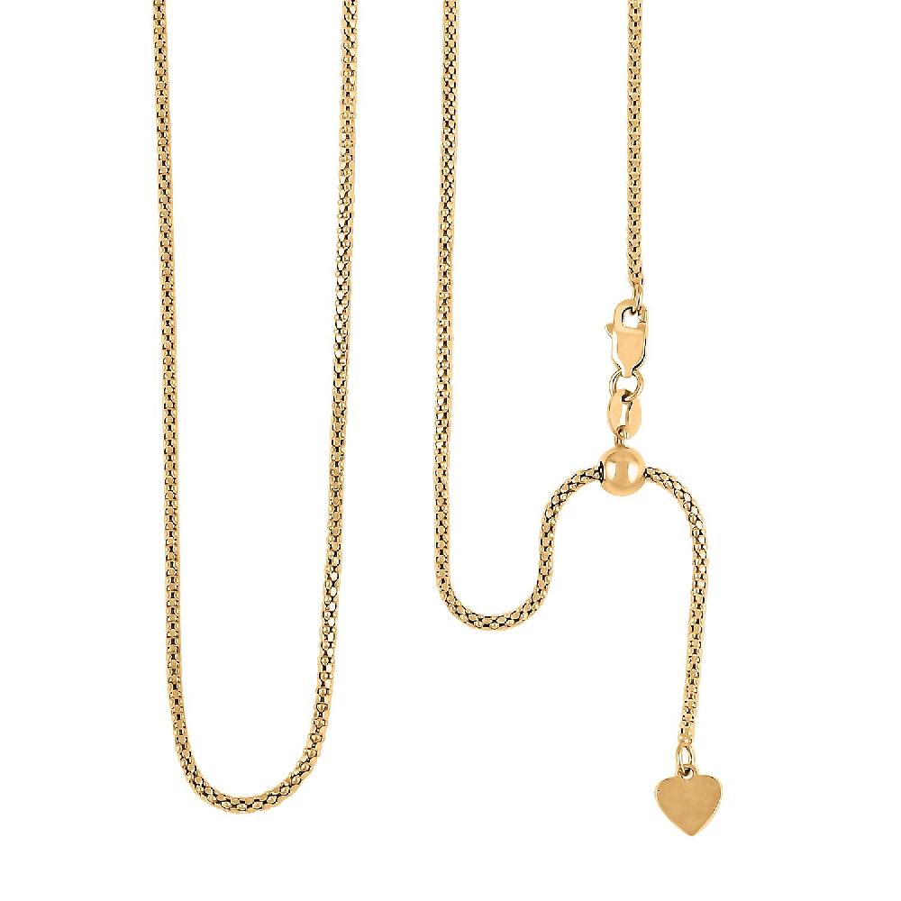 14K Yellow Gold Over Sterling Silver Necklace 18-24 Inches 4.20 Grams