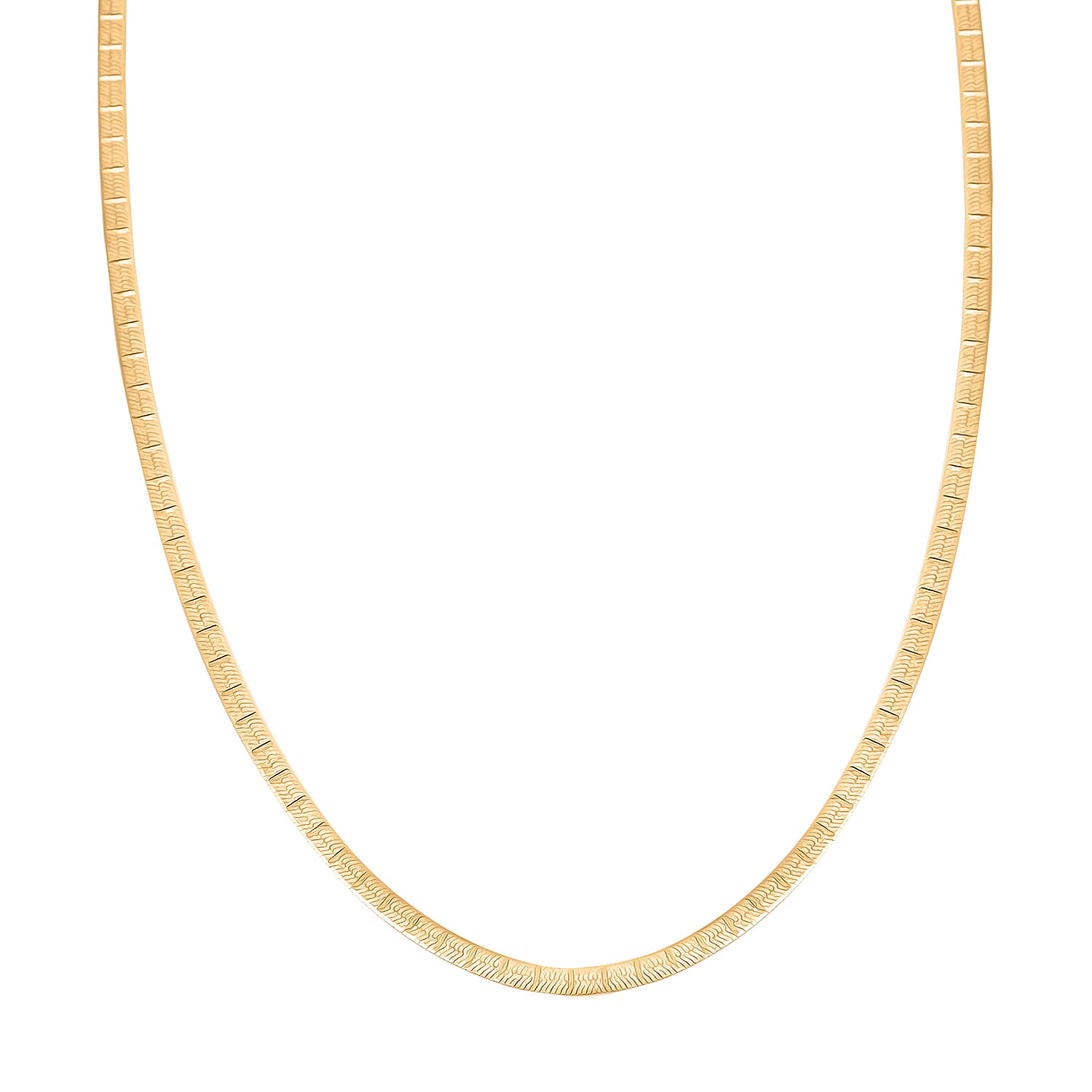 14K Yellow Gold Over Sterling Silver Textured Square Necklace 18 Inches 3.70 Grams