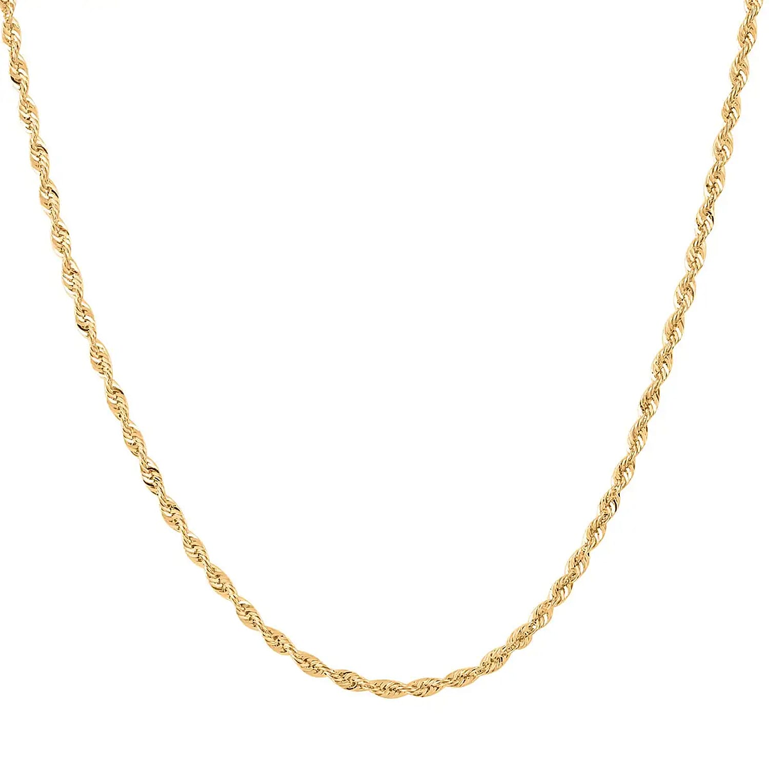 14K Yellow Gold Rope Chain Necklace (20 Inches) (3.27 mm 5.10 Grams)