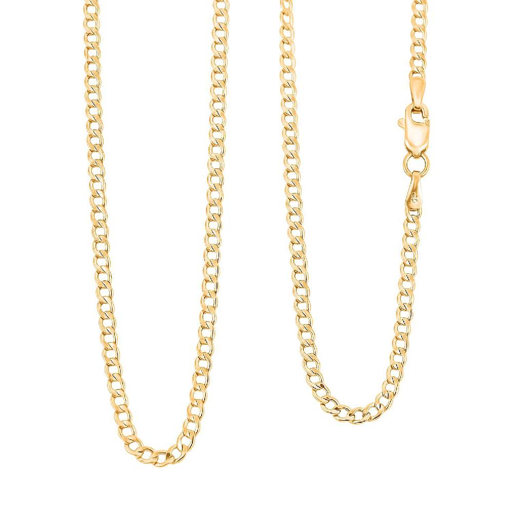 18K Yellow Gold 2mm Curb Chain Necklace 22 Inches 2.20 Grams