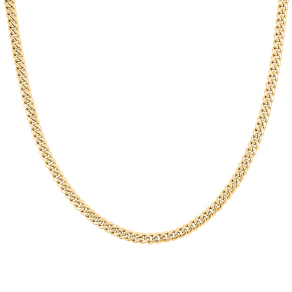 18K Yellow Gold 4.5mm Miami Necklace 20 Inches 9.20 Grams