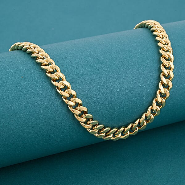 18K Yellow Gold 6mm Miami Necklace 22 Inches 12.06 Grams