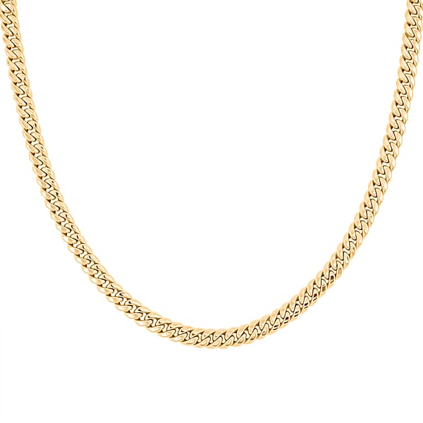 18K Yellow Gold 6mm Miami Necklace 22 Inches 12.06 Grams