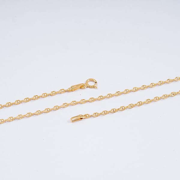 18K Yellow Gold Twisted Mariner Chain Necklace (20 Inches) (2.30 Grams)