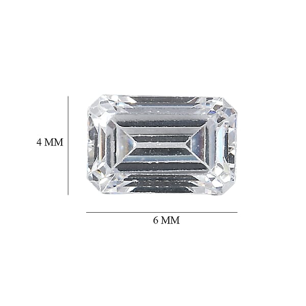 2.06 Ctw Octagon Cut Swarovski Zirconia Loose Stone (Set Of 2) (6x4 Mm)