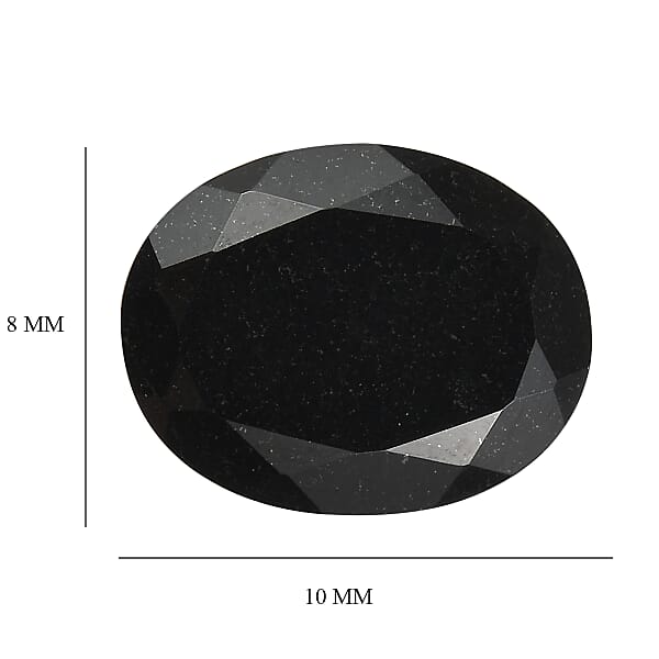 2.35 Ctw Oval Cut Australian Black Tourmaline Loose Gemstone (10x8 Mm)