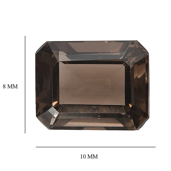 2.54 Ctw Octagon Cut Smoky Quartz Loose Gemstone (10x8 Mm)