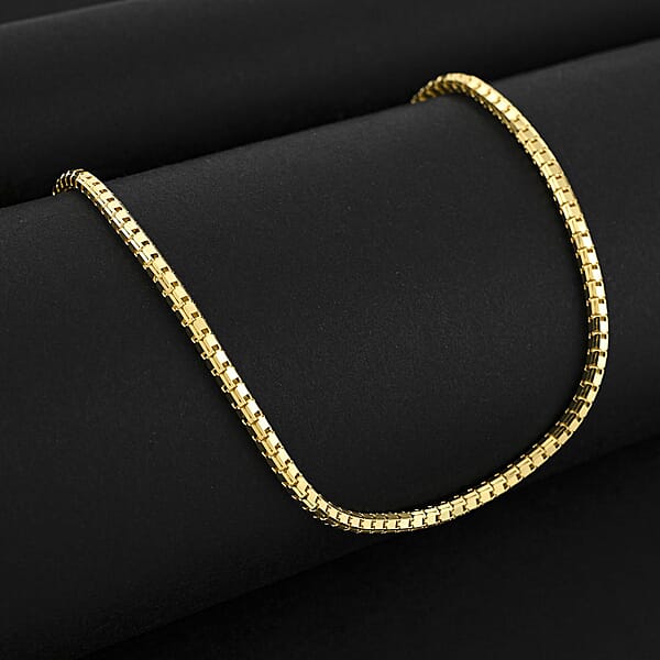 2.5mm Modena Box Chain Necklace In 10K Yellow Gold 8 Grams 20 Inches