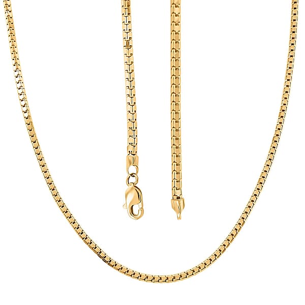 2.5mm Modena Box Chain Necklace In 10K Yellow Gold 8 Grams 20 Inches