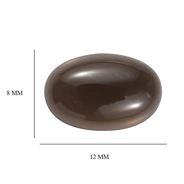 2.87 Ctw Oval Cut Smoky Quartz Loose Gemstone – AA Grade (12x8 Mm)