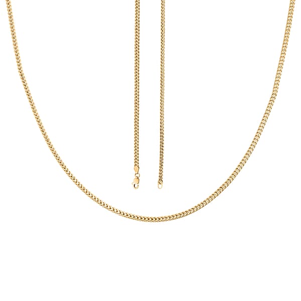 2.8mm Franco Chain Necklace In 10K Yellow Gold 12.10 Grams 26 Inches