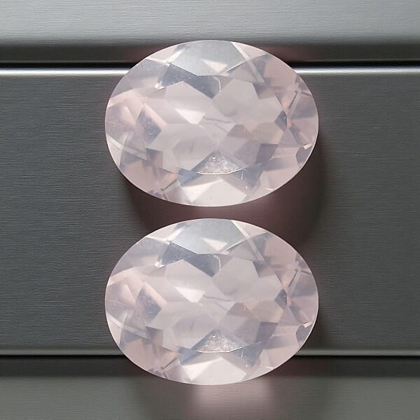 2.92 Ctw Oval Cut Rose Quartz Loose Gemstone (Set Of 2) (9x7 Mm)