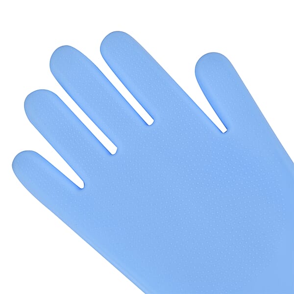 2 Pairs Silicone Gloves With Bristles On The Palms - Blue